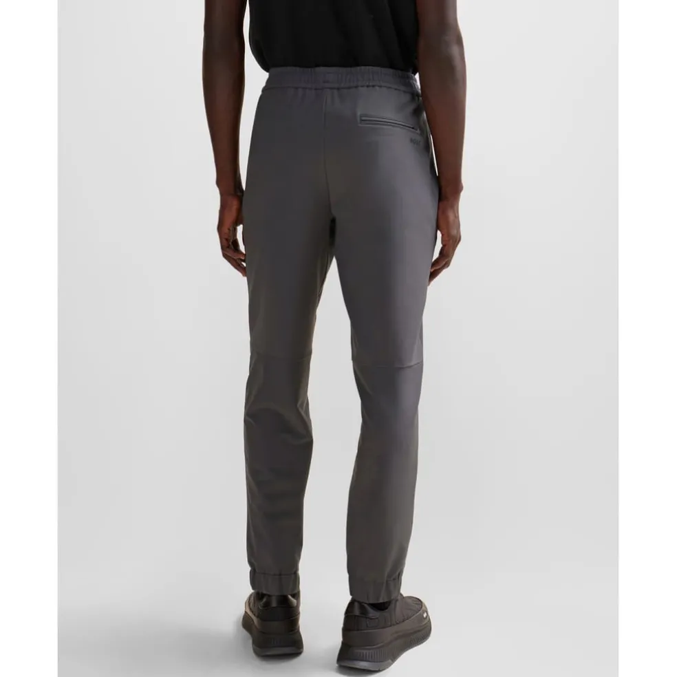Boss T Flex Tapered-Fit Chinos in Grey