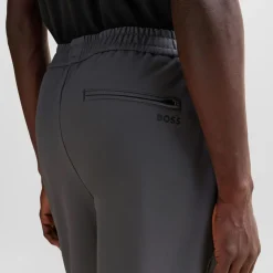 Boss T Flex Tapered-Fit Chinos in Grey