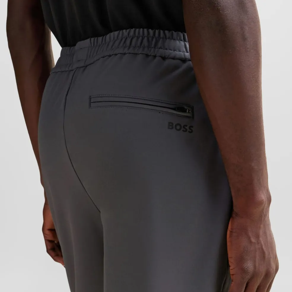 Boss T Flex Tapered-Fit Chinos in Grey