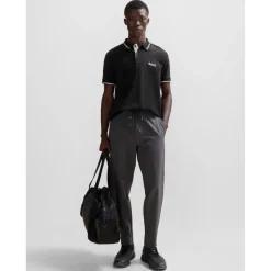 Boss T Flex Tapered-Fit Chinos in Grey