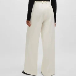 Boss Tacarana Pleat Front Trousers in White