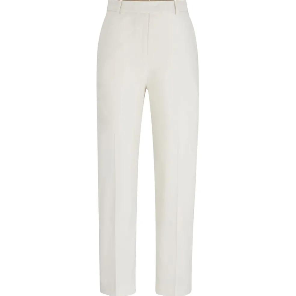 Boss Takareni Regular-Fit Trousers in White