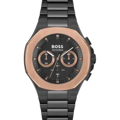 Boss Taper Chronograph Watch in Black