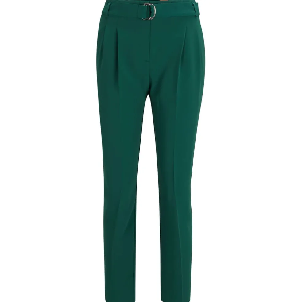 Boss Tapiah Regular-Fit Cropped Trousers in Green