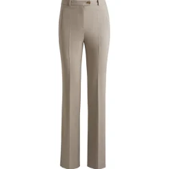 Boss Terela Slim-Fit Flared Trousers in Beige