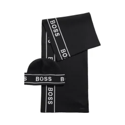Boss Ulfino Scarf Set in Black