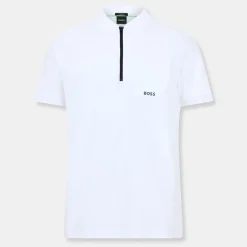 Boss Urban Tech Regular Fit Polo Shirt in White
