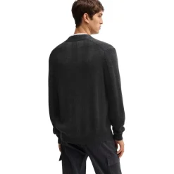 Boss V-Neck Regular Fit Sweater in Grey