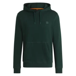 Boss Wetalk Logo Patch Hoodie in Green