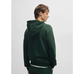 Boss Wetalk Logo Patch Hoodie in Green