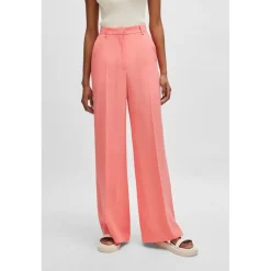 Boss Womens Tikela 10246618 01 Straight Leg Trousers in Purple