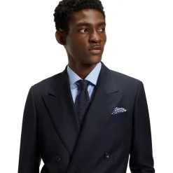 Boss X Beckham Knit Tie in Blue