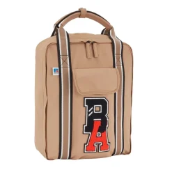 Boss x Russell Athletic Squared Backpack in Beige