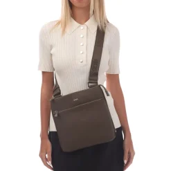 Boss Zair Zipped Envelope Bag in Green