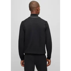 Boss Zip Neck Regular Fit Sweater in Black