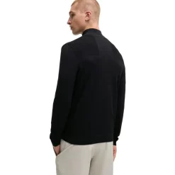 Boss Zip Neck Regular Fit Sweater in Black