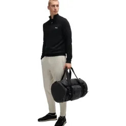 Boss Zip Neck Regular Fit Sweater in Black