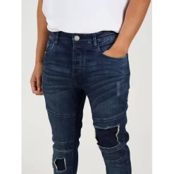 Brave Soul Blue Biker Jean in Blue