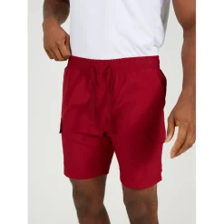 Brave Soul Cargo Shorts in Red