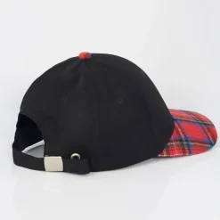 Brave Soul Mens Print Cap With Contrast Stripe in Black