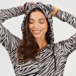Brave Soul Onesie With Hood in Grey