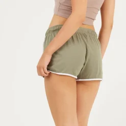 Brave Soul Running Shorts With Contrast Binding in Green