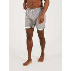 Brave Soul Short With Stripe in Grey