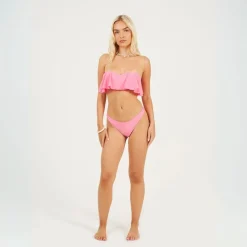 Brave Soul Structured Bikini Top in Pink