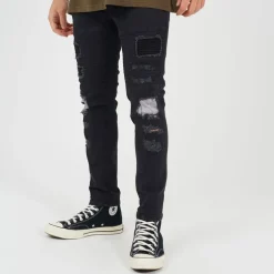 Brave Soul Wash Biker Jean in Grey