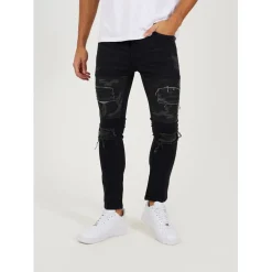 Brave Soul Wash Biker Jean in Grey