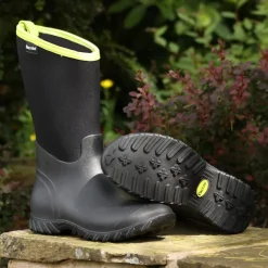 Brogini Belmont Waterproof Mid Calf Muck Boots in Black
