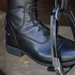 Brogini Como Laced Front Long Riding Boots in Black