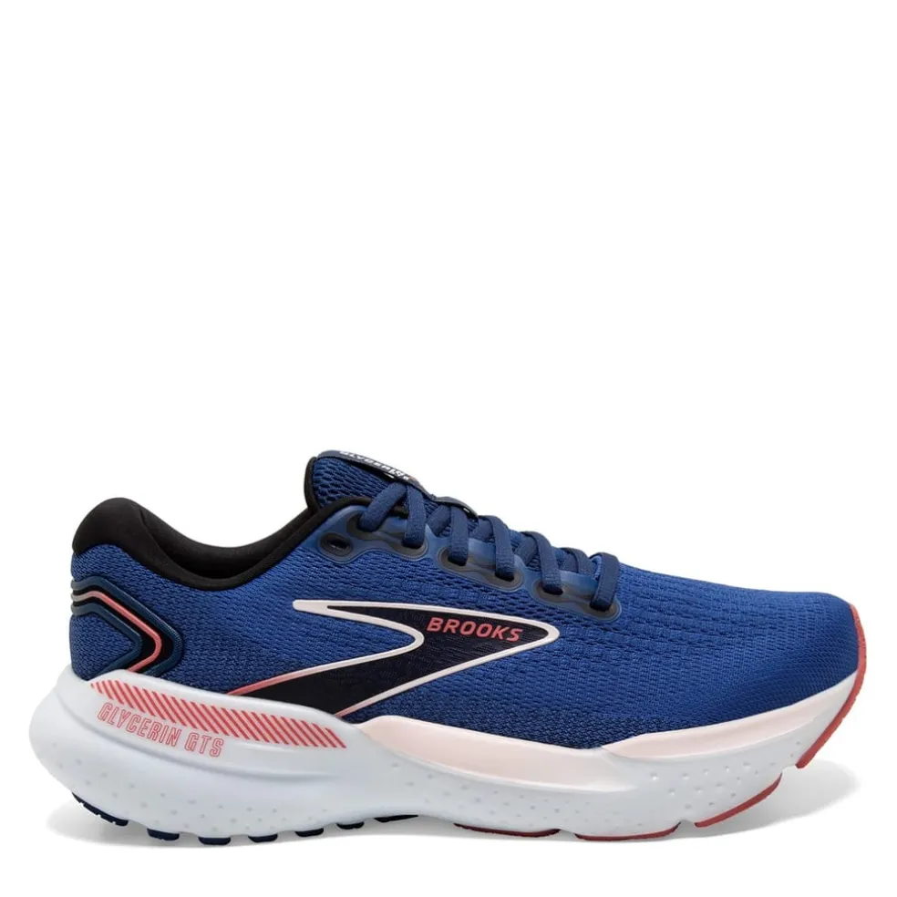 Brooks Womens Glycerin Gts 21 Running Shoes in Blue
