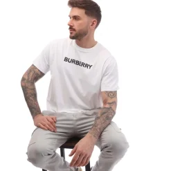 Burberry Harriston Logo Print T-Shirt in White