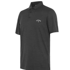 Callaway Mens Herringbone Golf Polo Shirt in Black