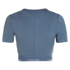 Calvin Klein Cropped Gym T-Shirt in Blue