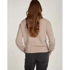 Calvin Klein Jeans Neck Pullover Sweater in Pink