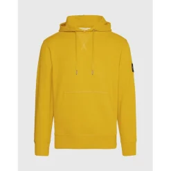 Calvin Klein Jeans Badge Hoodie in Yellow