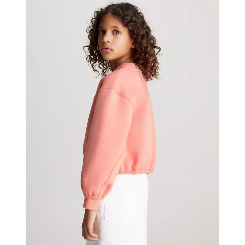 Calvin Klein Jeans Crew Sweater Juniors in Orange