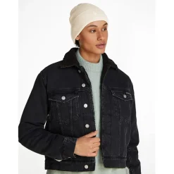 Calvin Klein Jeans Embro Beanie in Beige