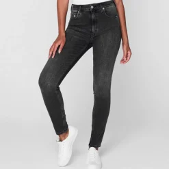 Calvin Klein Jeans High Rise Skinny Jeans in Grey