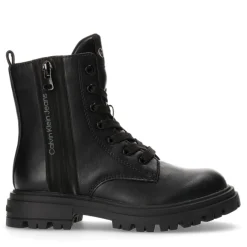 Calvin Klein Jeans Lace Up Combat Boots in Black