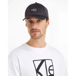 Calvin Klein Jeans Logo Patch Cap in Black