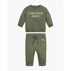 Calvin Klein Jeans Logo Tracksuit Giftpack in Green