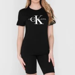 Calvin Klein Jeans Logo T-Shirt in Black