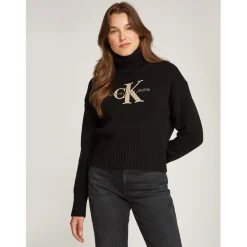 Calvin Klein Jeans Neck Sweater in Black