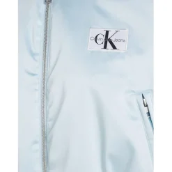 Calvin Klein Jeans Satin Bomber Jacket in Blue