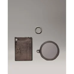 Calvin Klein Jeans Wallet And Mirror Attached in Silver