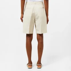 Calvin Klein Linen Bermuda Shorts in Beige