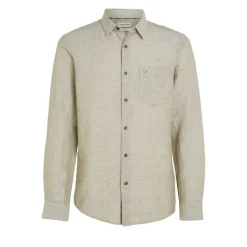 Calvin Klein Linen Cotton Regular Shirt in Green